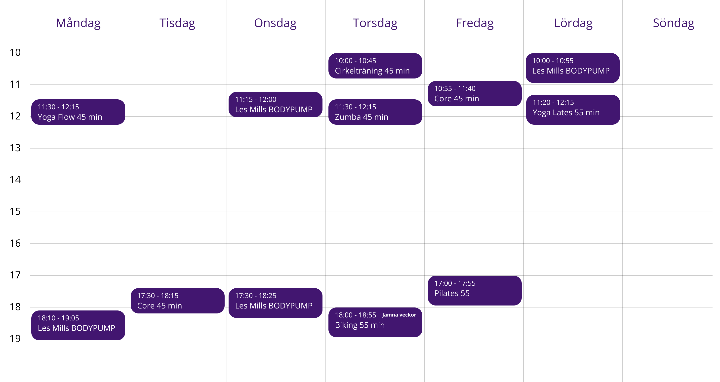 Schema för gruppklasser